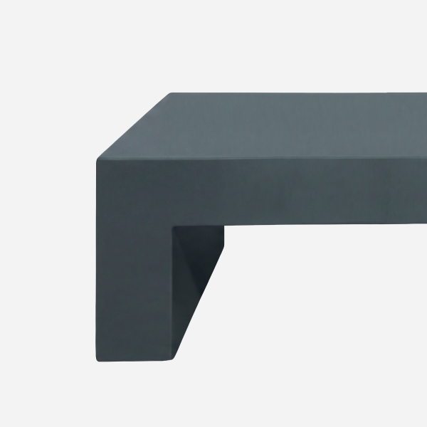 Vignelli Bench, Slate, top edge and leg junction detail