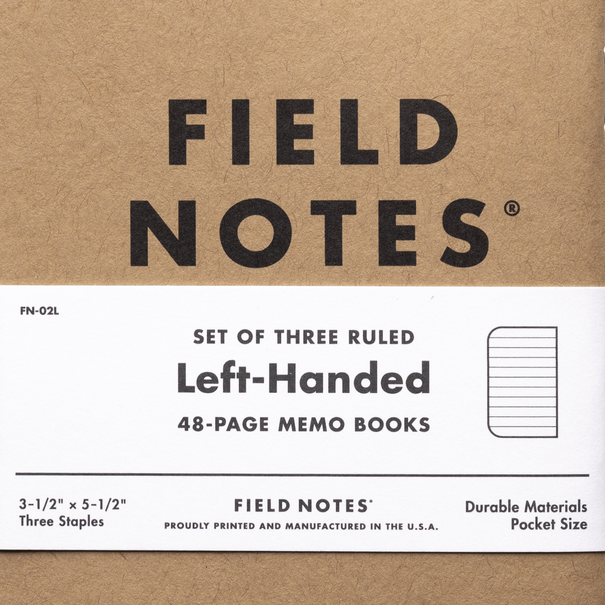 Left-Handed Memo Books 3-Pack