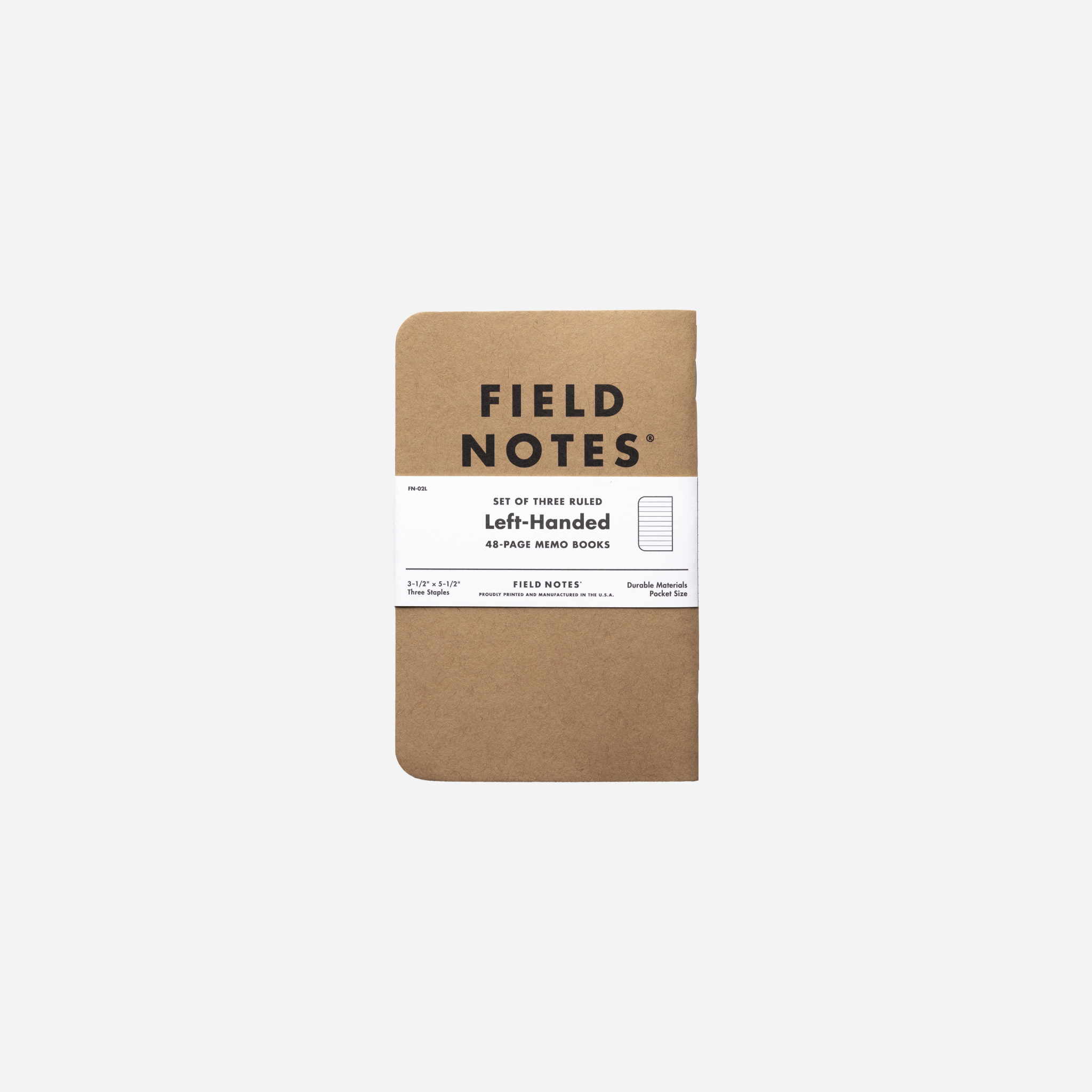 Left-Handed Memo Books 3-Pack