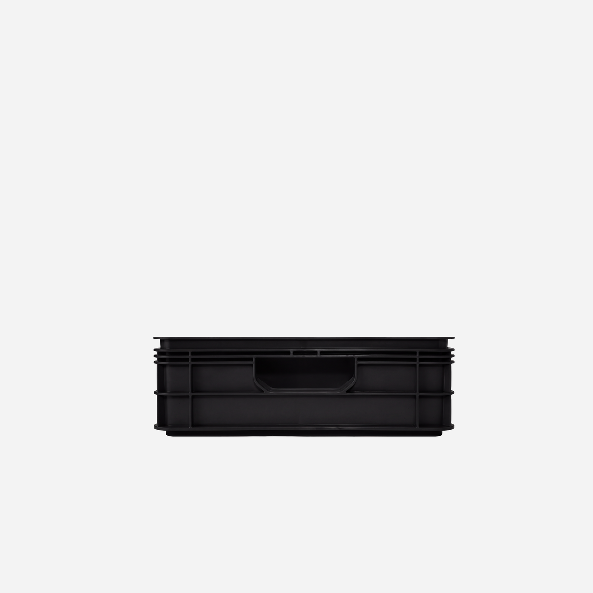 SidioCrate Quarter Size storage crate, Black front view