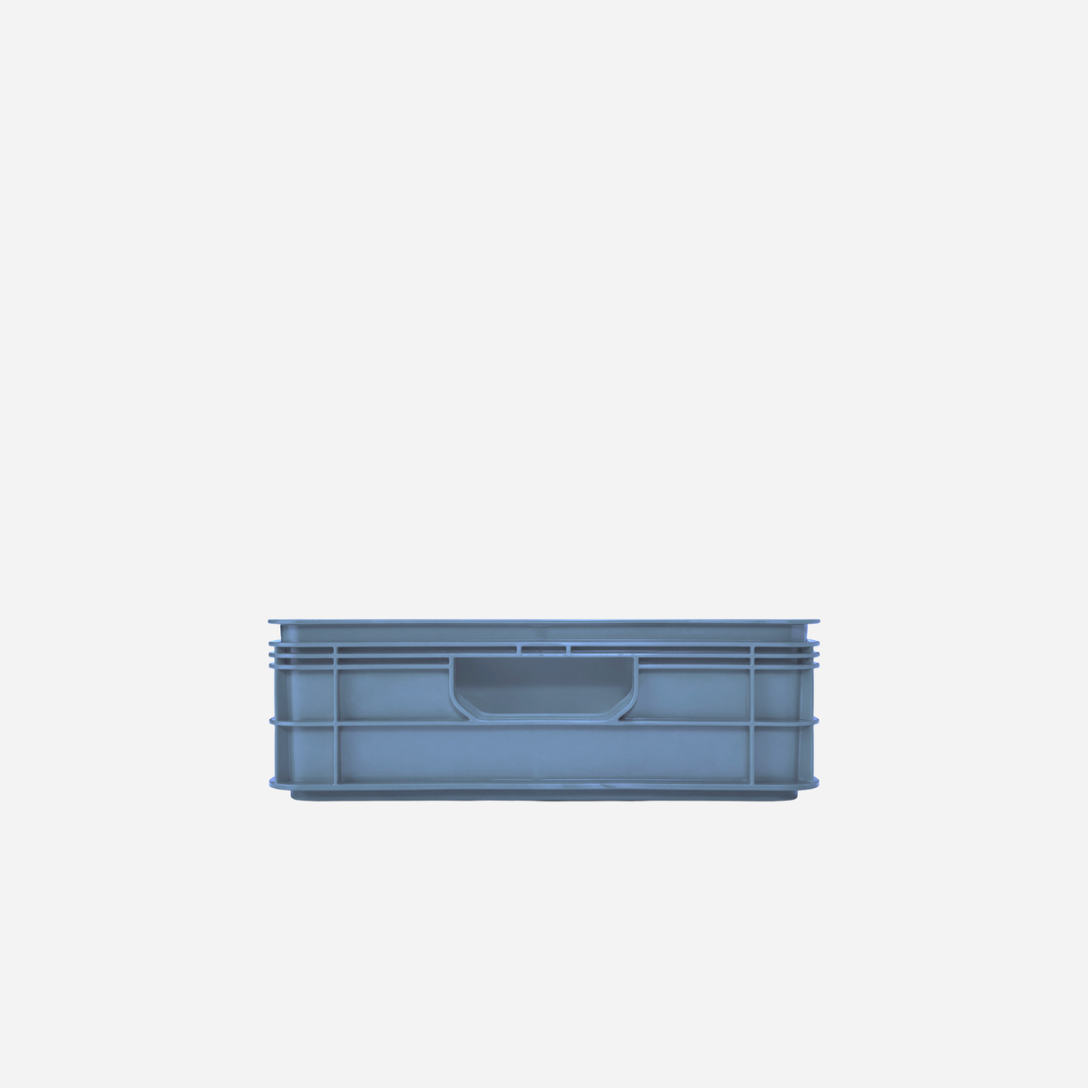 SidioCrate Quarter Size storage crate, Navy Gray front view
