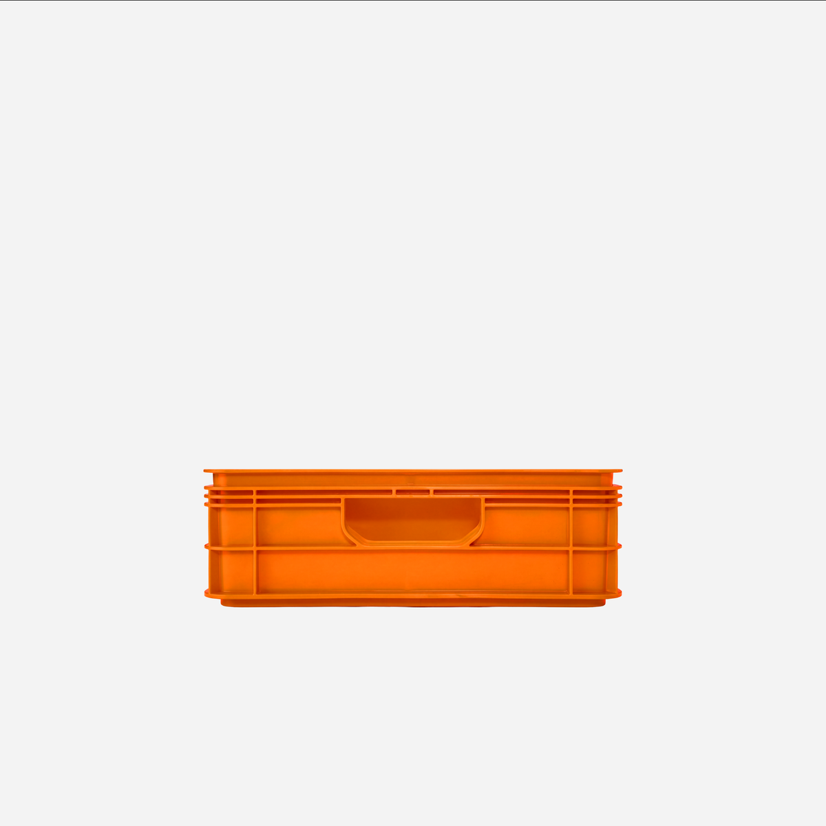 SidioCrate Quarter Size storage crate, Orange front view