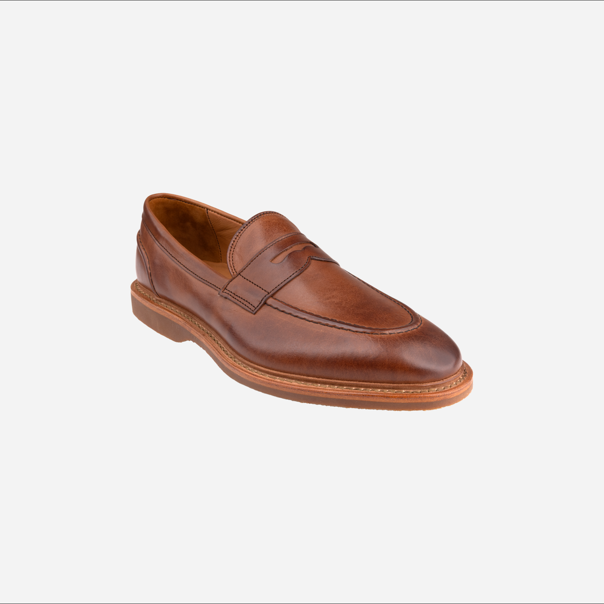 Allen Edmonds Randolph Verse Penny Loafer, Chili Leather, three-quarter view
