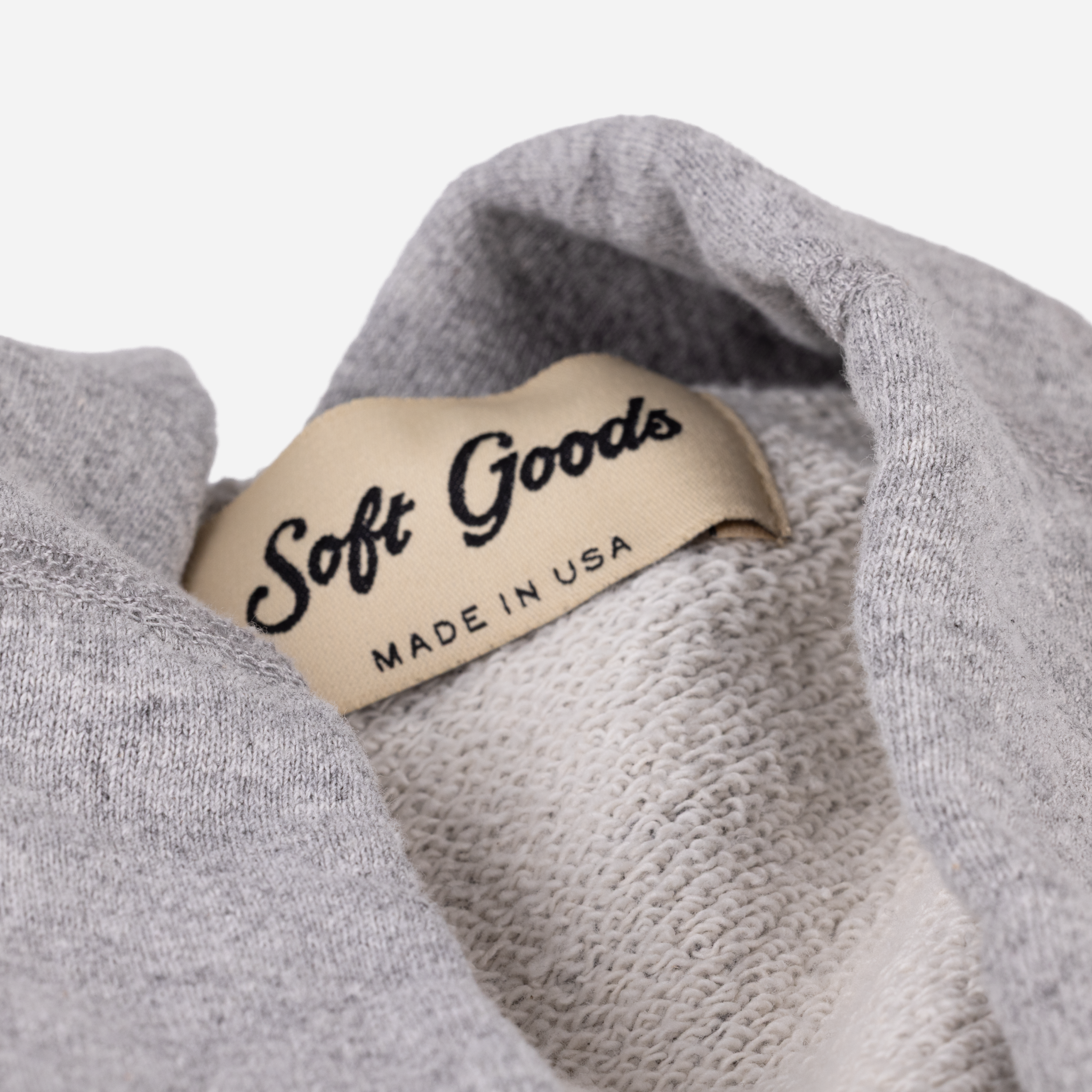 French Terry Hooded Robe — hood detail