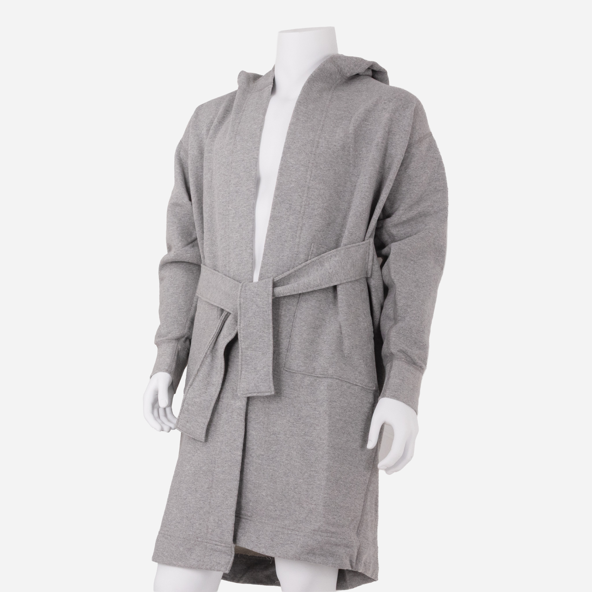 French Terry Hooded Robe — worn