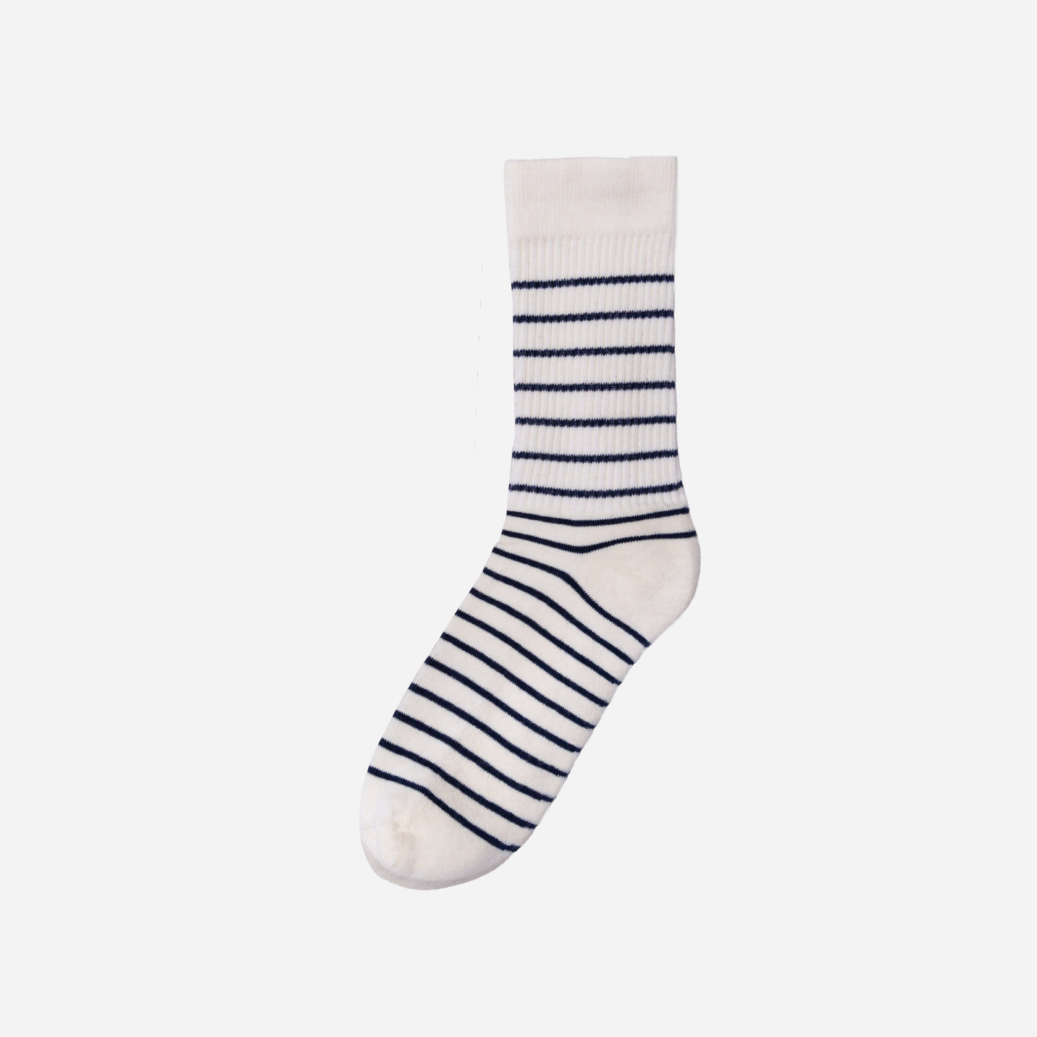 The Brittany Stripe — natural/navy