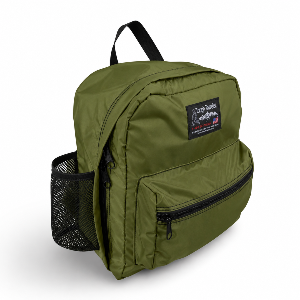 Tough Traveler Elementary backpack, With Water Bottle Pockets / Olive