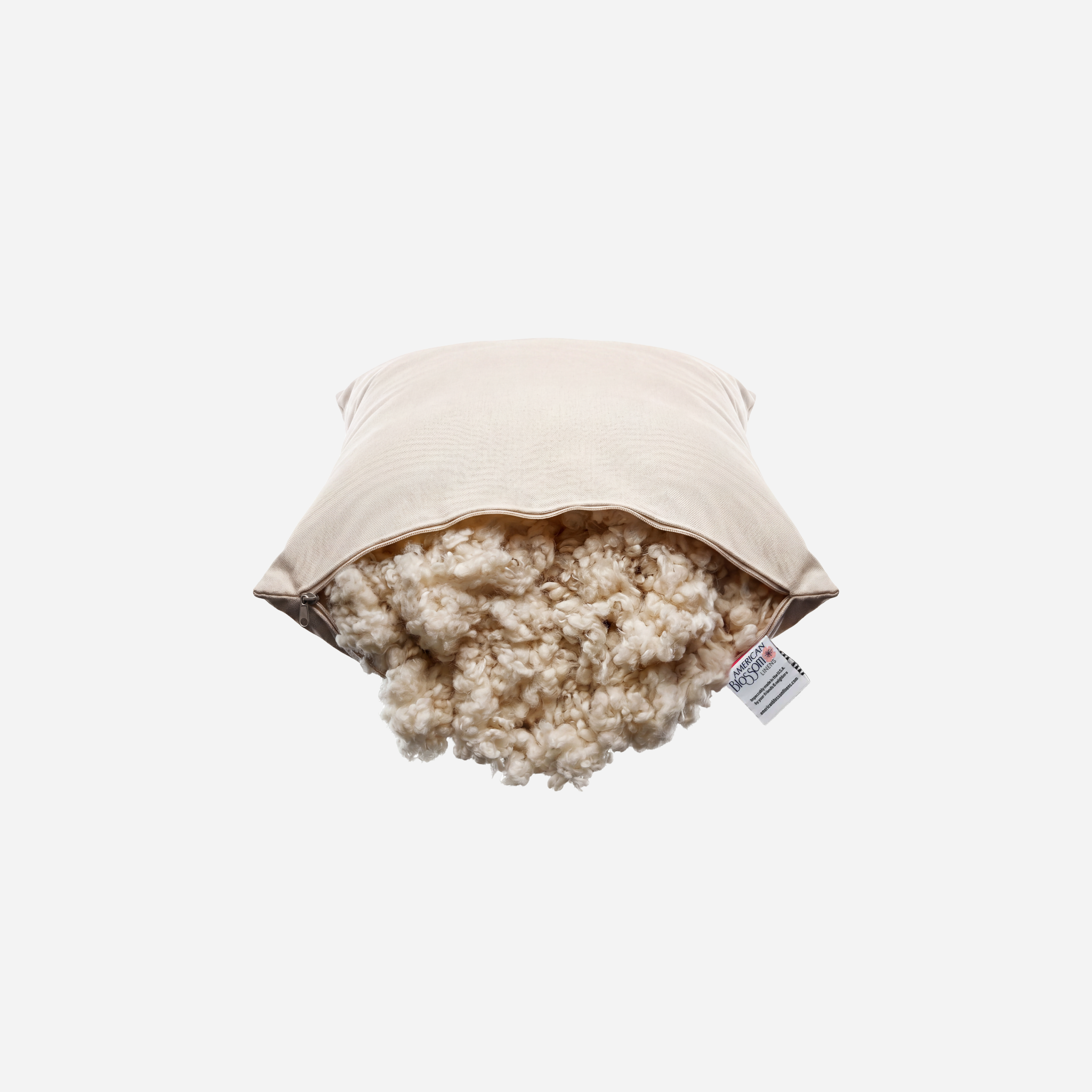 Natural Cotton Pillow With Wool Filling