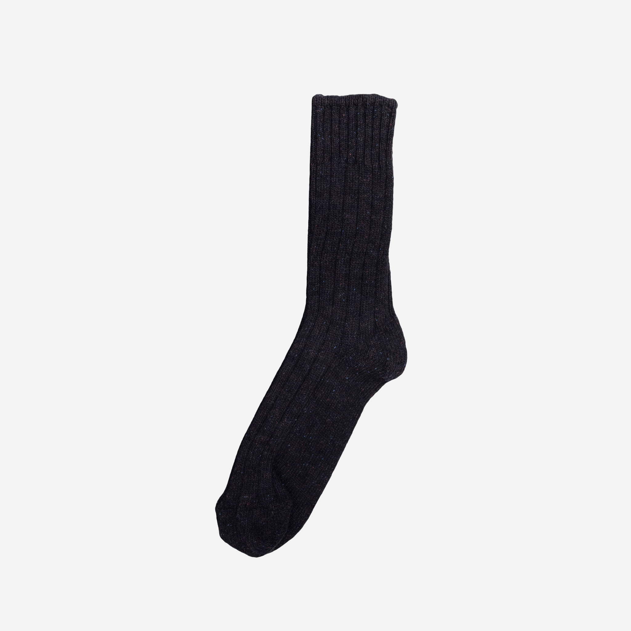 Wool Silk Boot Sock — black cherry
