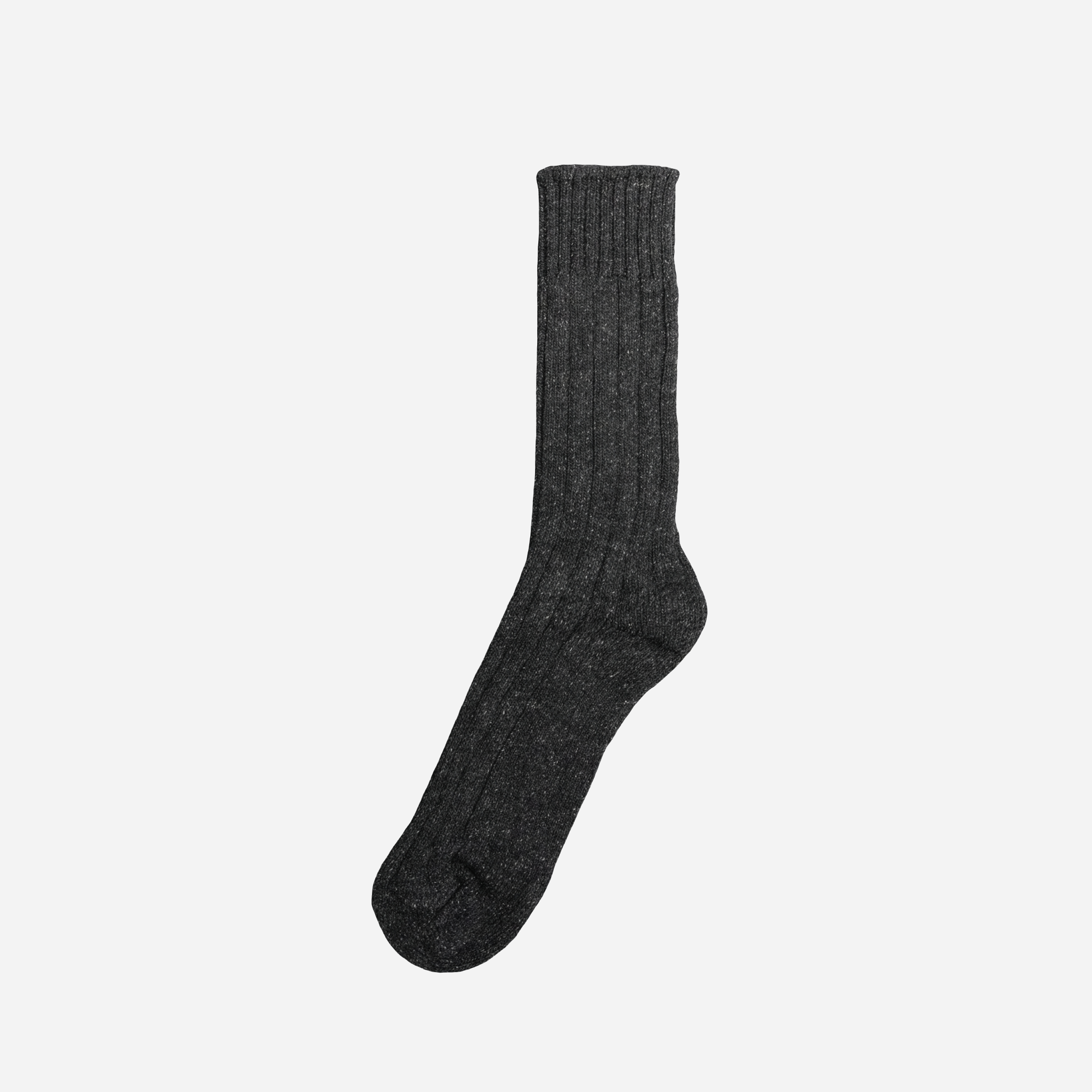 Wool Silk Boot Sock — charcoal